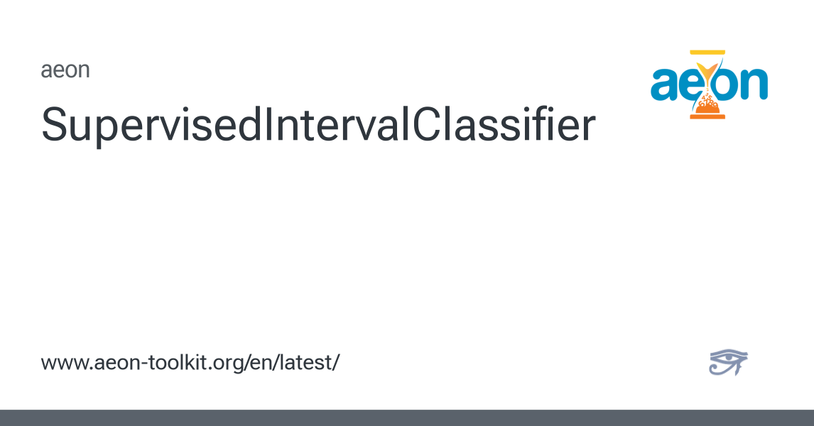 SupervisedIntervalClassifier - aeon 1.4.0 documentation