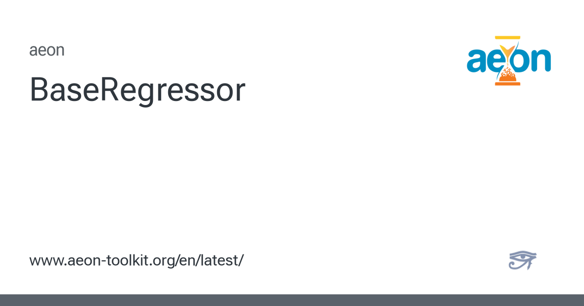 BaseRegressor - aeon 1.4.0 documentation