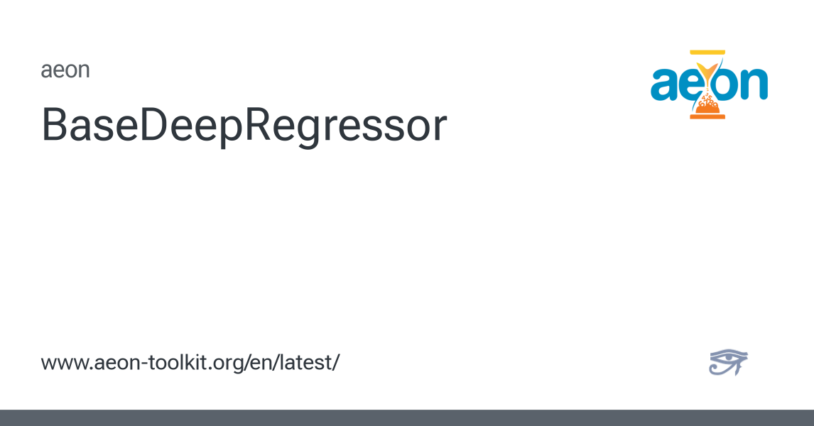 BaseDeepRegressor - aeon 1.4.0 documentation