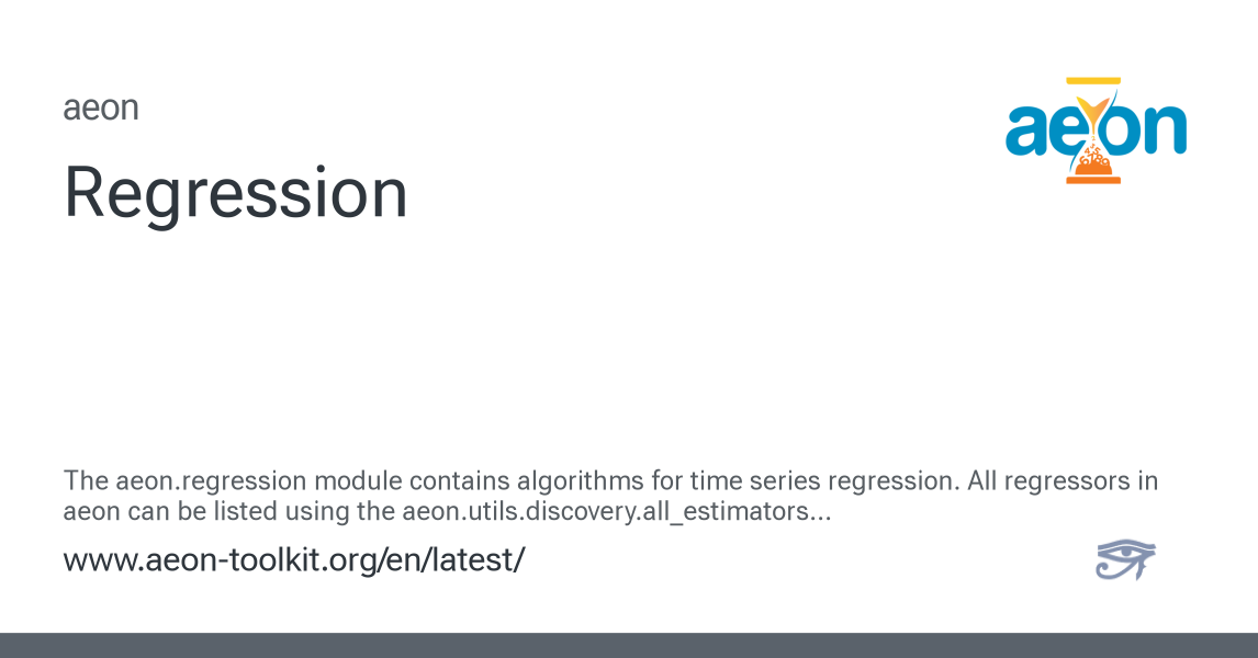 Regression - aeon 1.4.0 documentation