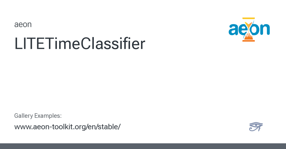LITETimeClassifier - aeon 1.5.0 documentation