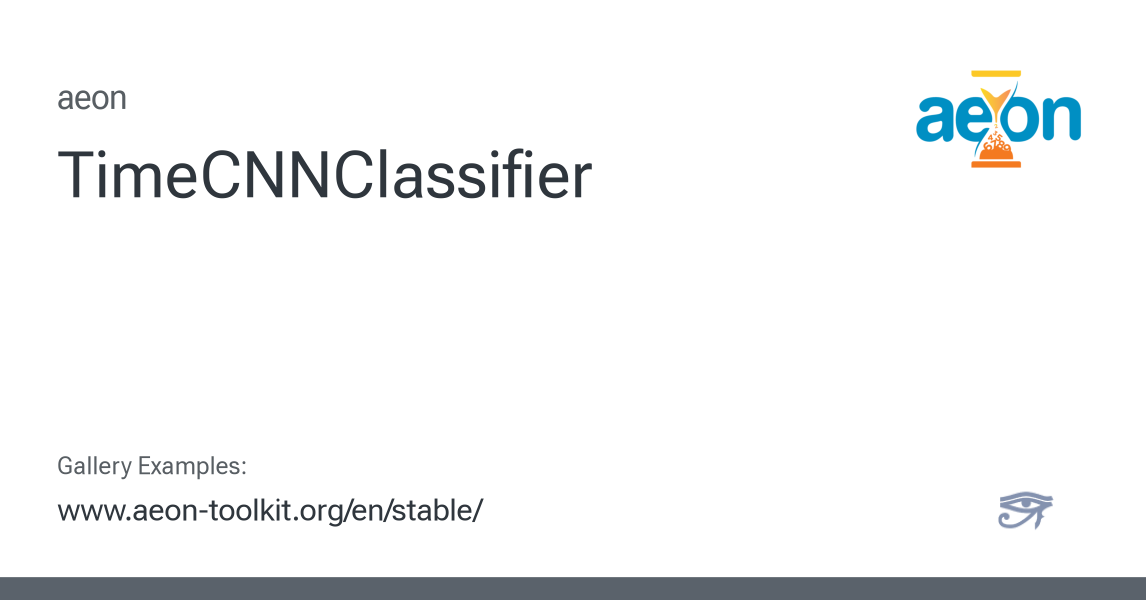 TimeCNNClassifier - aeon 1.5.0 documentation