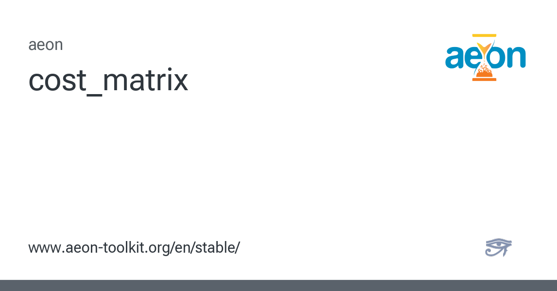 cost_matrix - aeon 1.4.0 documentation