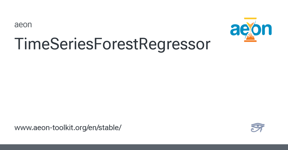 TimeSeriesForestRegressor - aeon 1.4.0 documentation