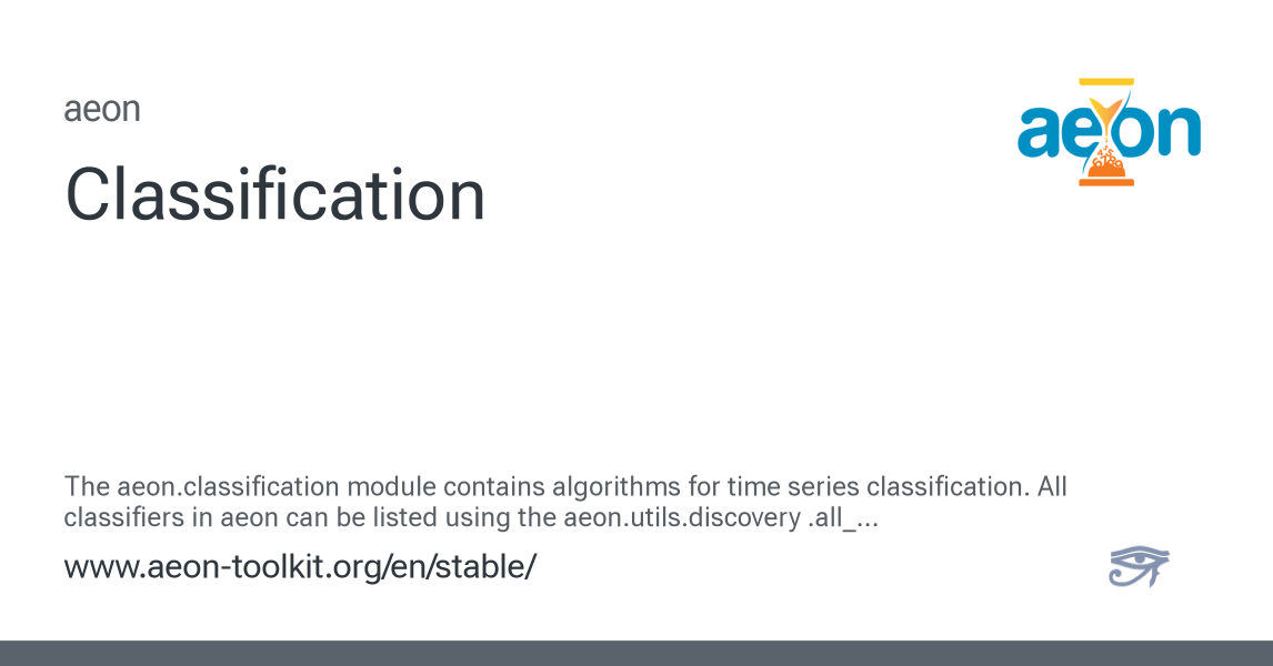 Classification - aeon 1.5.0 documentation