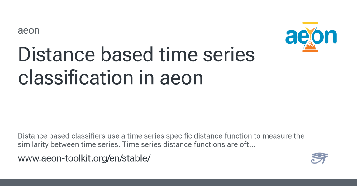 Distance based time series classification in aeon - aeon 1.5.0 ...