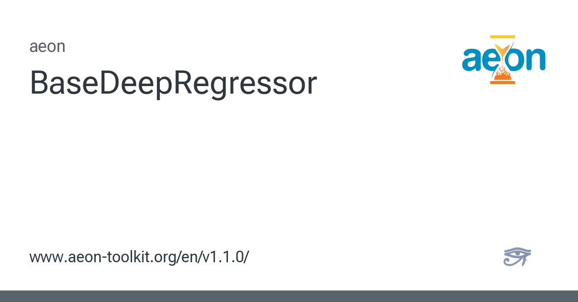 BaseDeepRegressor - aeon 1.1.0 documentation