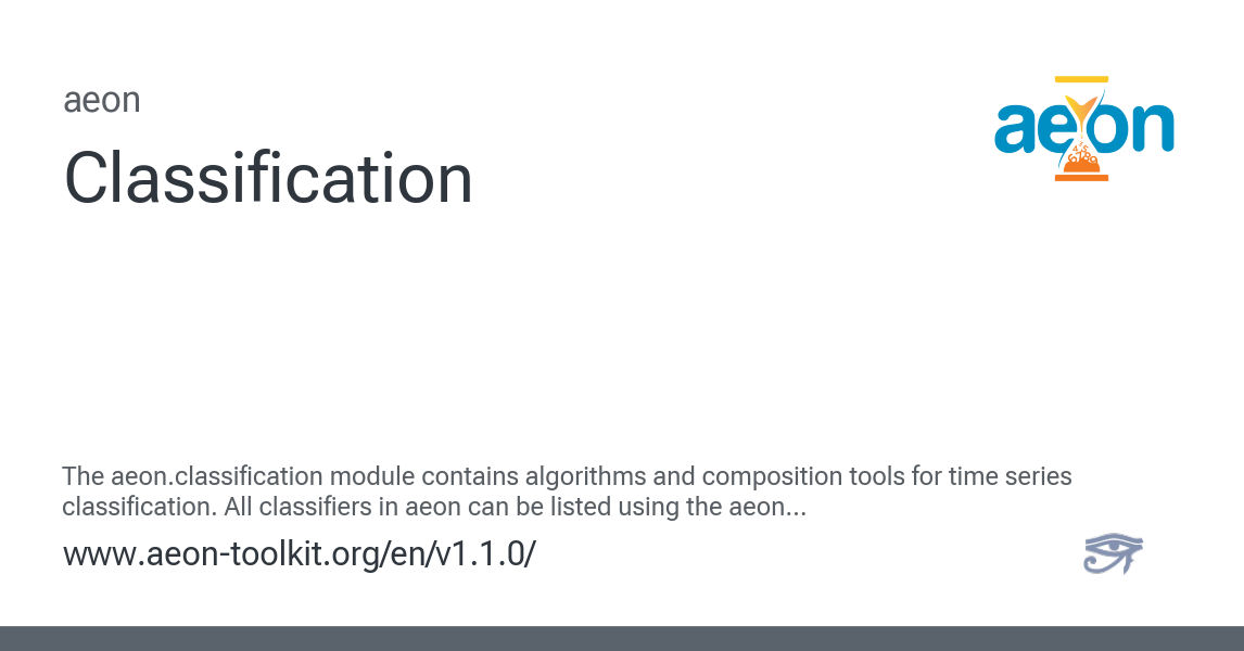 Classification - aeon 1.1.0 documentation