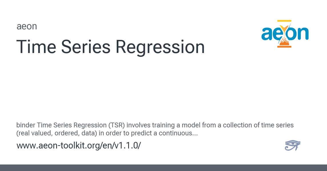 Time Series Regression - aeon 1.1.0 documentation