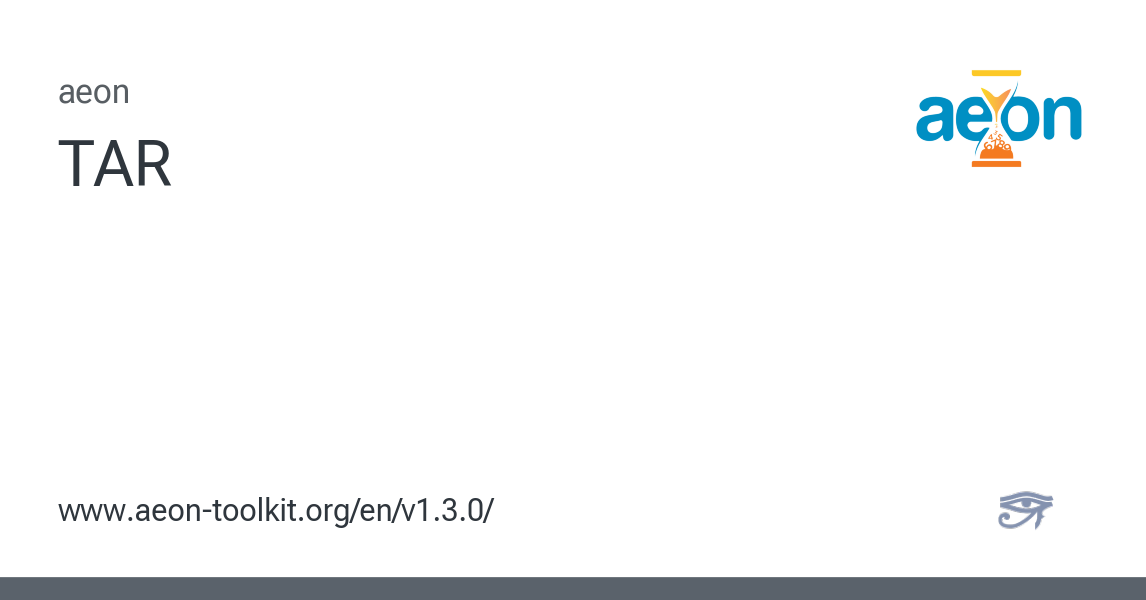 TAR - aeon 1.3.0 documentation