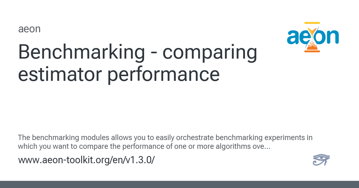 Benchmarking - comparing estimator performance - aeon 1.3.0 documentation