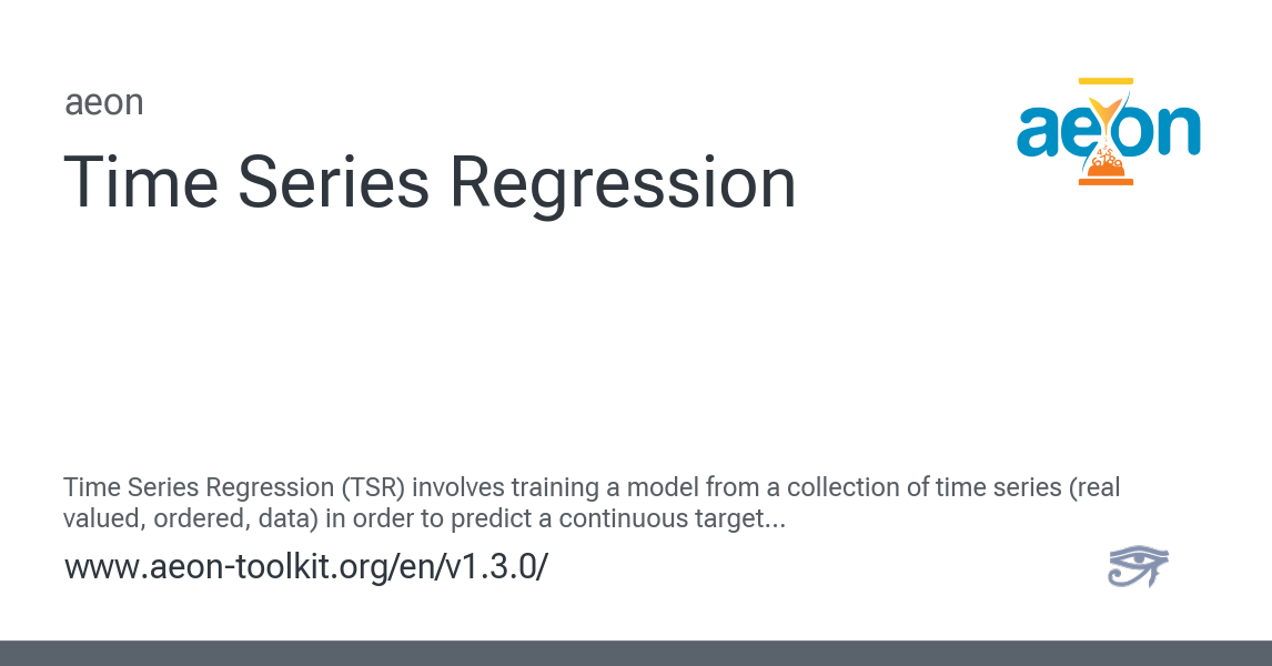 Time Series Regression - aeon 1.3.0 documentation