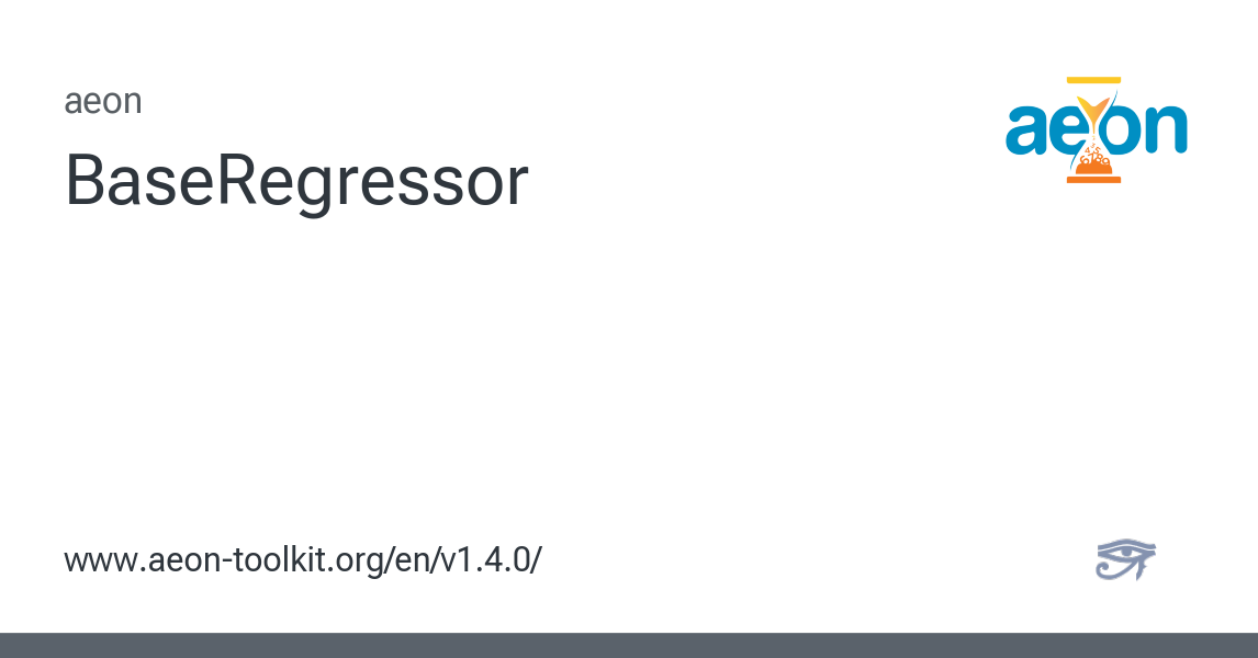 BaseRegressor - aeon 1.4.0 documentation