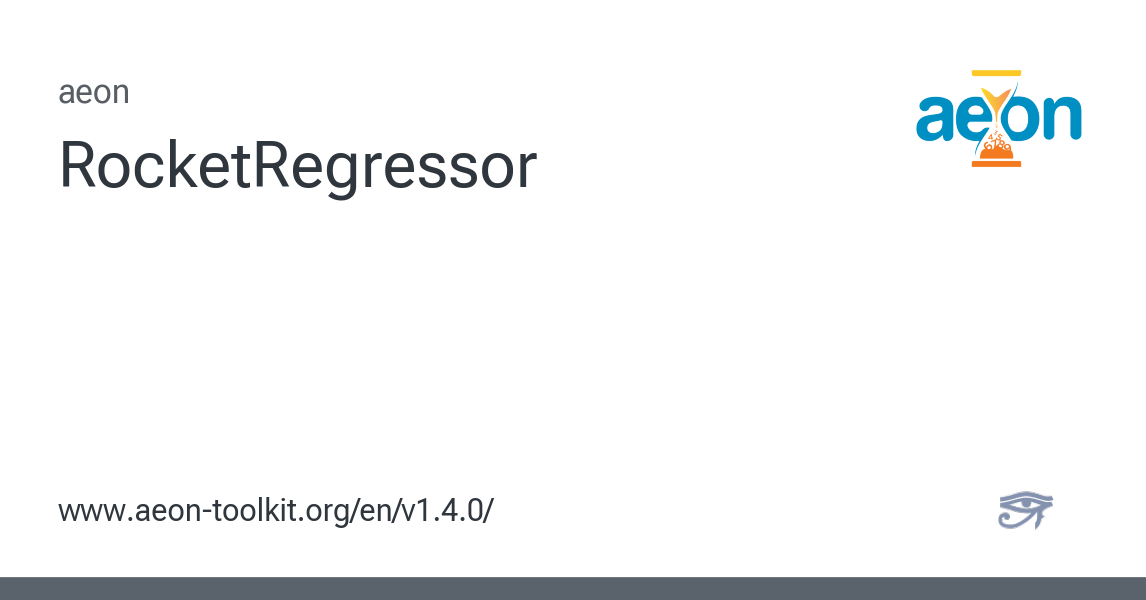 RocketRegressor - aeon 1.4.0 documentation