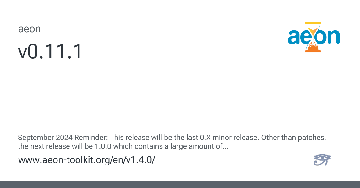 v0.11.1 - aeon 1.4.0 documentation