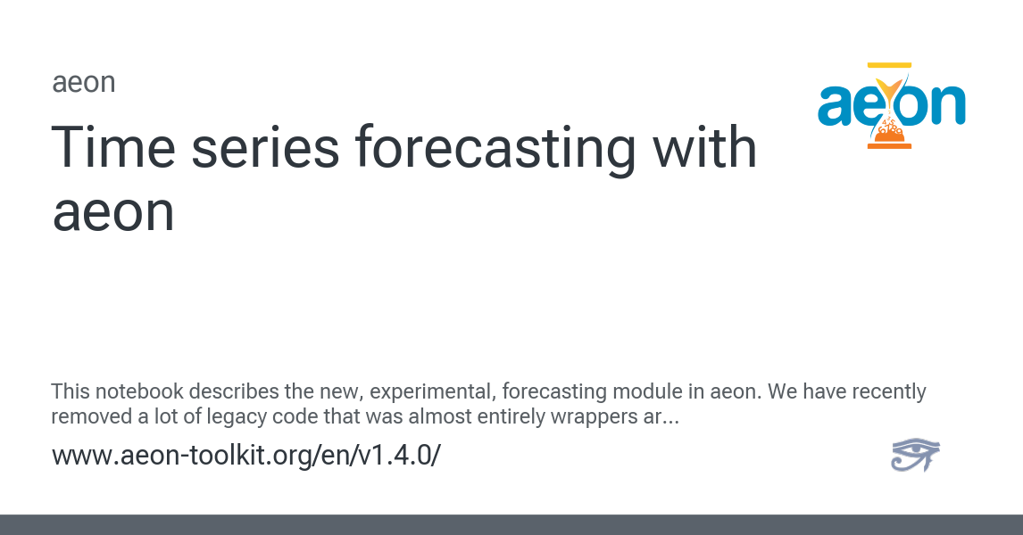Time series forecasting with aeon - aeon 1.4.0 documentation
