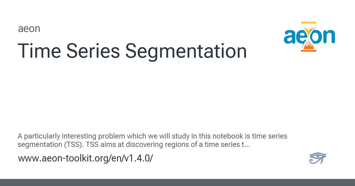 Time Series Segmentation - aeon 1.4.0 documentation